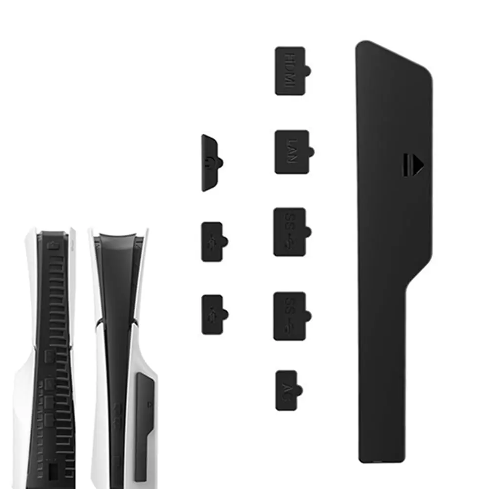 New Arrival Gaming Accessories For PS5 Pro/Slim Dustproof Kits For PS5 Slim/Pro Accessories Game Console Silicone Dust Plugs Set