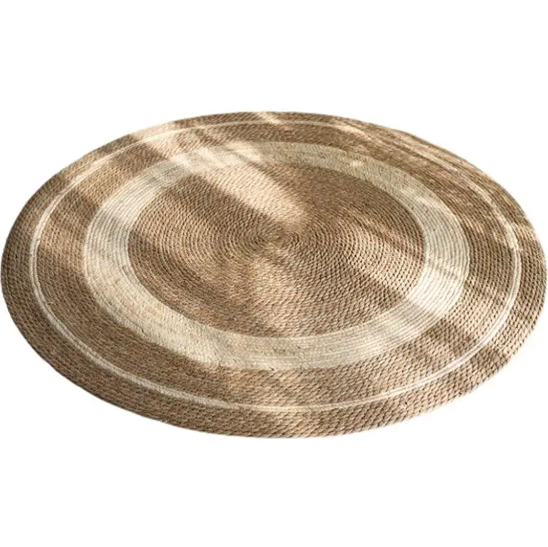 Water Grass Hand-Woven Carpet Straw Jute Carpet Hotel Garden Style For Living Room Coffee Table Bedside Floor Mat Round Rug