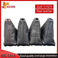 For VW Golf 7 MK7 GTI DSG Gear Shift Knob LHD Suede Leather Gear Shift Knob Duty Cover Car Accessories 5GG713203A