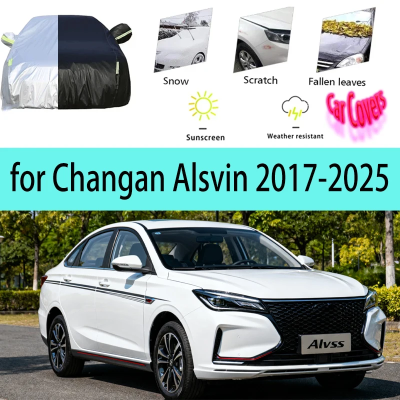 

for Changan Alsvin 2017-2025 2023 2024 Full Car Covers Outdoor Sun Anti UV Rain Snow Dust Protection Oxford Cloth Accessories