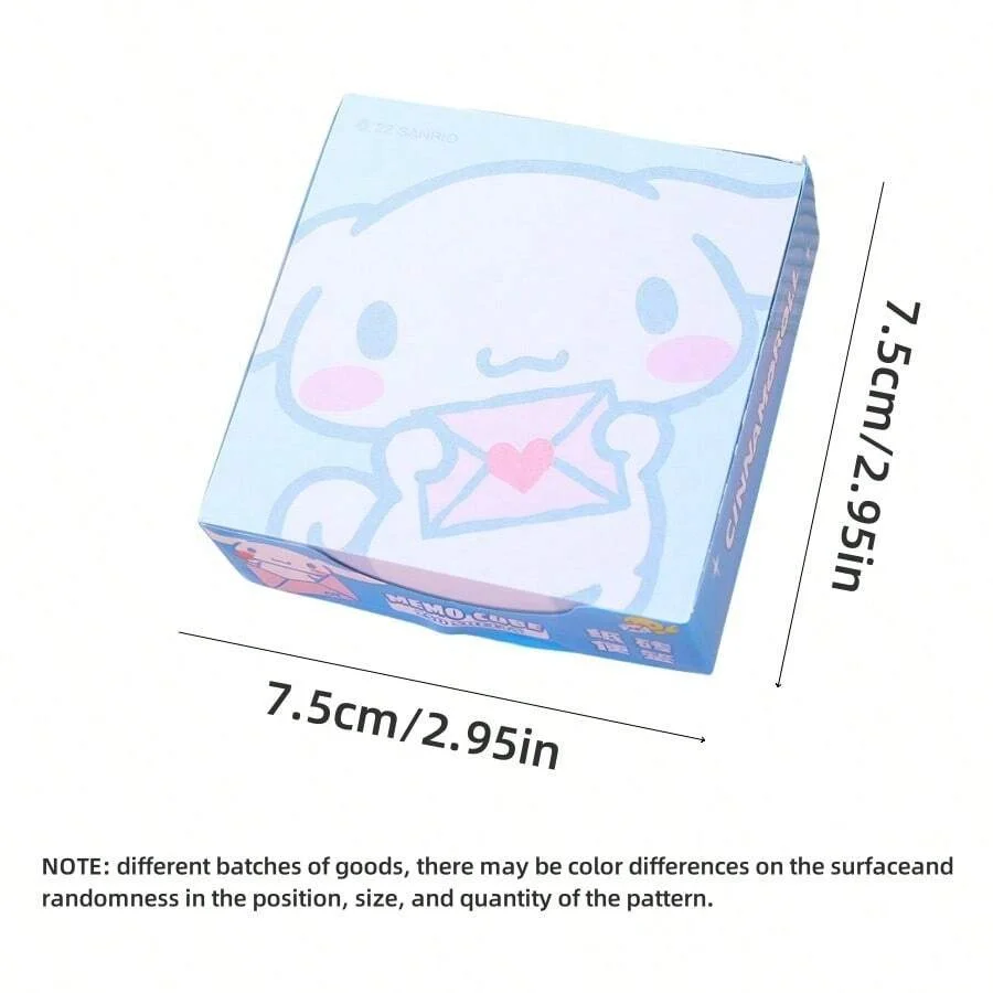 250Pcs Melody Note Paper  Kuromi Melody Cinnamoroll Note Decorative Paper Woman Stationery Supplies