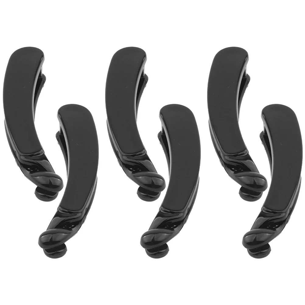 6 قطعة مقاطع الموز للنساء اكسسوارات سميكة مجعد الشعر خمر نمط كبير مشابك الشعر عقد قوي المحمولة تصفيفة الشعر أداة #2