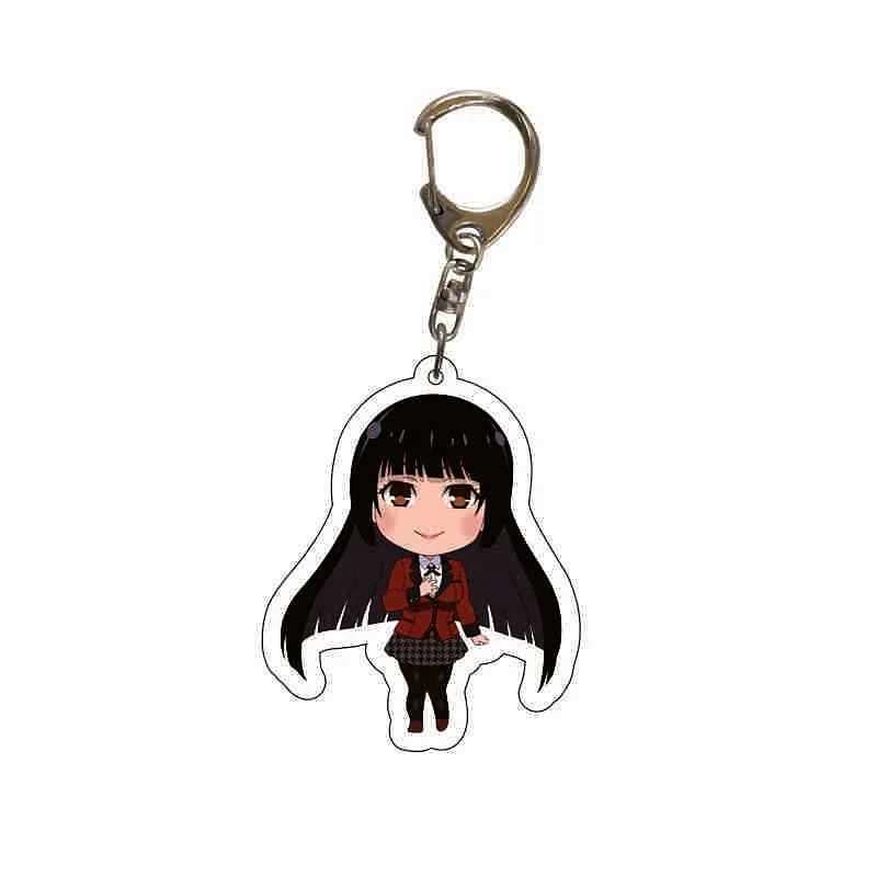 Kakegurui Yomotsuki Runa Jabami Yumekoi Cute Cartoon Keychains Anime Keyrings Bag Tag Cos Accessory