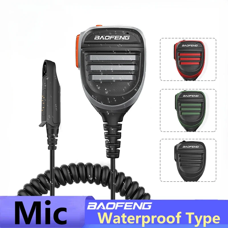 Микрофон Baofeng UV68 Pro Max V2 Walkie Talkie Водонепроницаемый динамик PTT Микрофон для UV9R Pro UV S22 Pro V2 BF 9700 GT 3WP Ham Radio