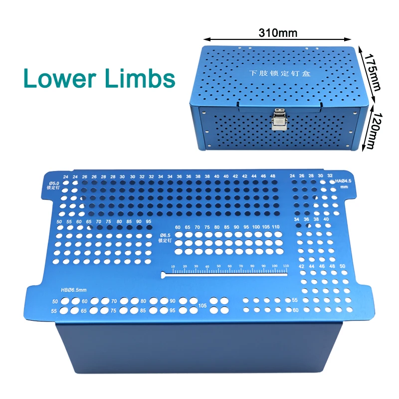 

Orthopedics Screw Box Lower Upper Limb Locking Screw Disinfection Box Pet Orthopedic Instrument