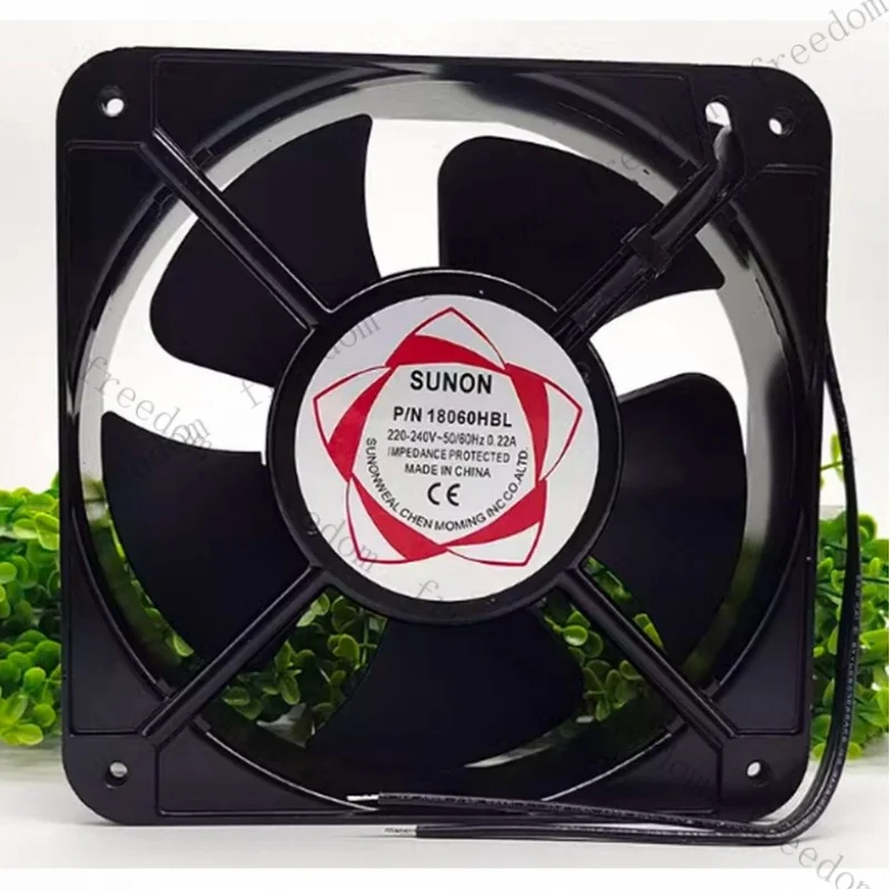

HTS 1 PCS Fan P/N 18060HBL AC 220V 18060 18CM 2 wire Fan aluminum frame *kk 1PCS
