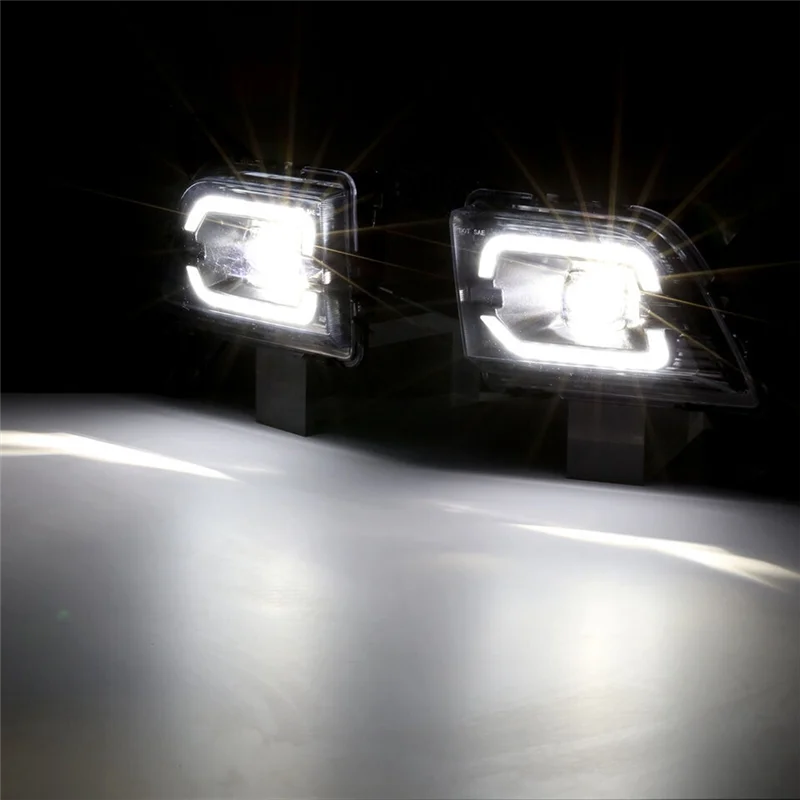 موثوقة-1 زوج المصد الأمامي LED أضواء الضباب + تسخير DRL مصباح قيادة عاصي ل سيلفرادو 1500 2019-2023 84509651 8450965 #4