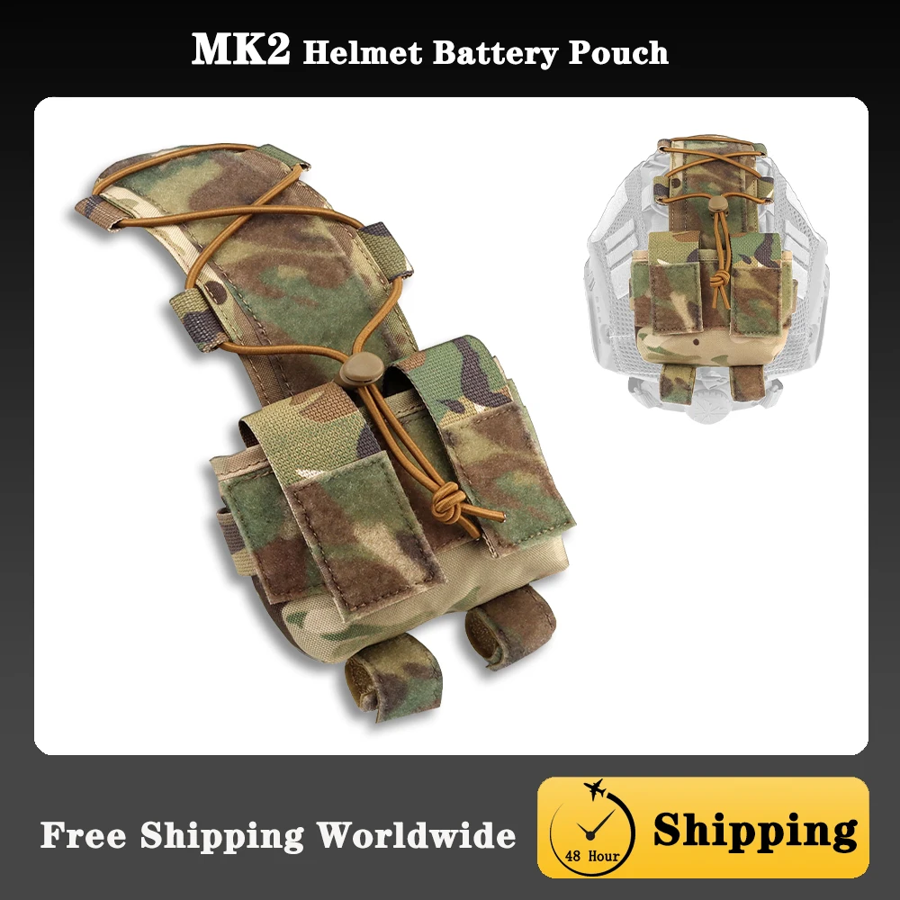 

Tactical Helmet Bag，Mk2 Removable Battery Case M-LOK Helmet Counterweight Pack Hunting Airsoft Helmet Accessories Storage Pouch