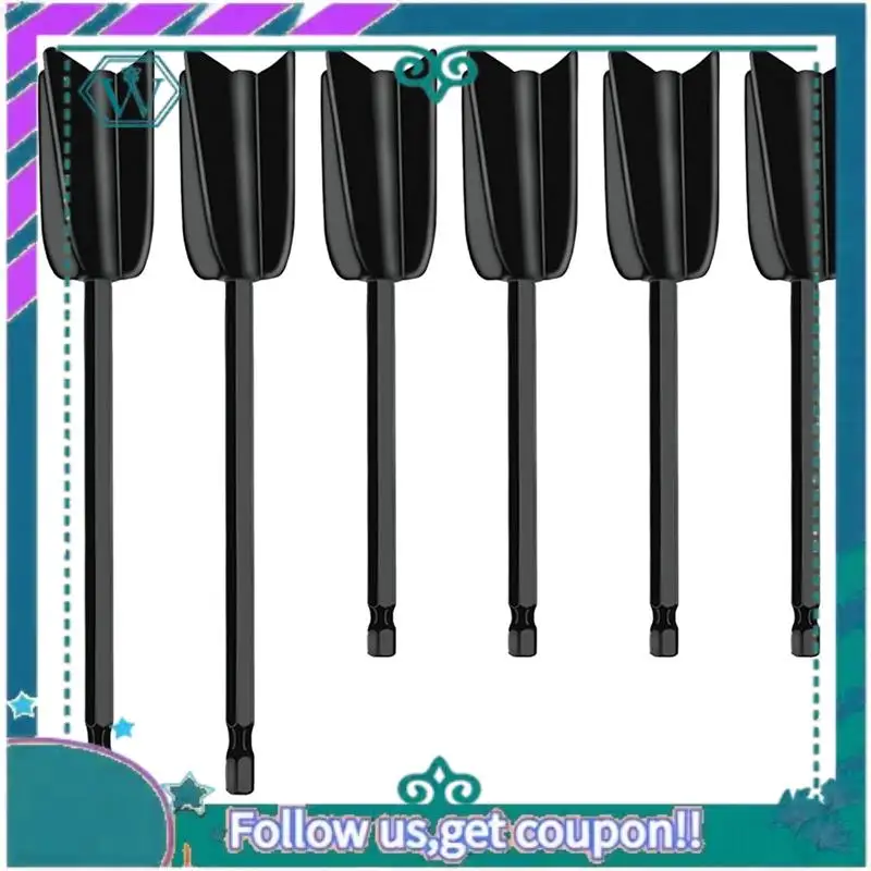 A09P 6Pcs Drill Mixer Attachment,Mixer Drill Attachment Resin Mixer Paddles Epoxy Mixer Attachment For Mixing Paint Stirrer Dura