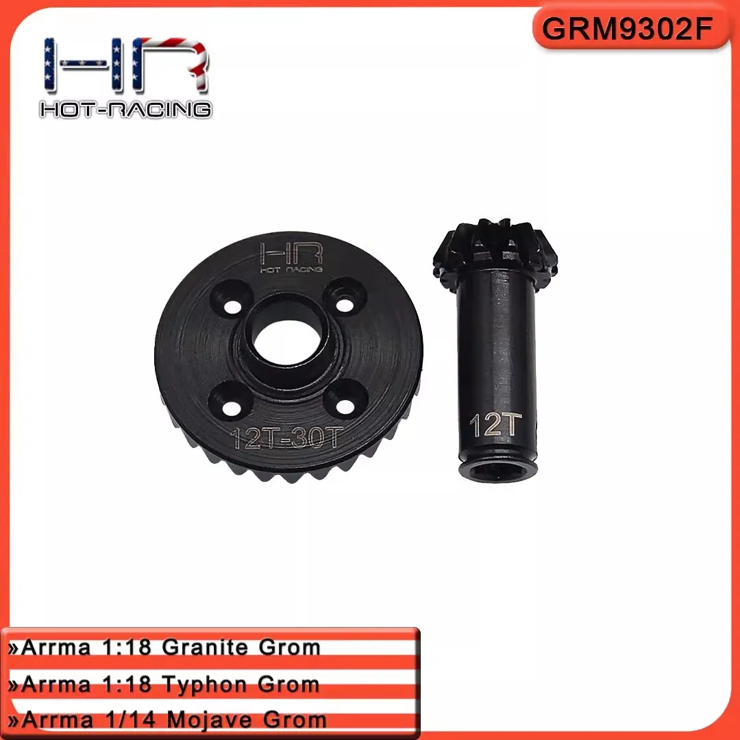 HR Hi Torque Steel Helical Spiral 30T/12T Front or Rear Gear Set for ARRMA 1:18 Granite Mojave Grom