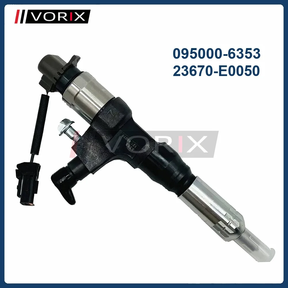 

Diesel Fuel Injector 095000-6353 23670-E0050 FOR Hino J05E J06 Kobelco Excavator