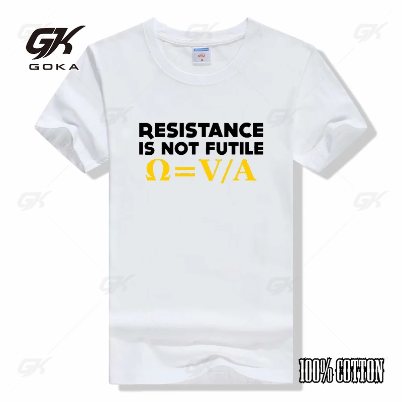 Resistance Is Not Futile T-SHIRT Electrician Science Funny Men To Be Or Not To Be Electrical Engineer T Shirt Short Sleeves tee