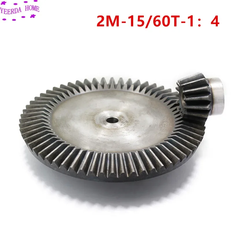 

1Set 2M-15/60Teeths Metal Umbrella Bevel Gear 90 Degrees 4 :1 Transmission Gear Diameter:122mm/33mm (hole d:10mm/8mm)