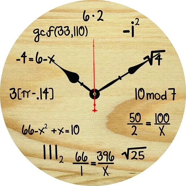 Mathematical Formulas Wall Clock Modern Design Living Room Bedroom Office Decoration Kitchen Clock Art Wall Watch Home Decor