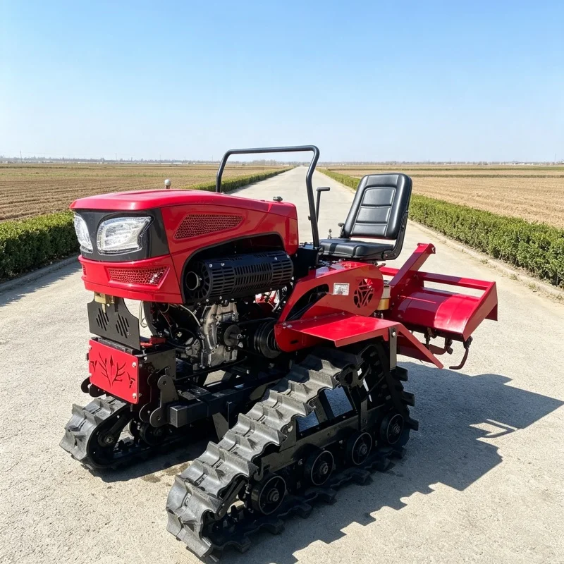 Customized Crawler Rotary Tiller, Multi‑functional Cultivation Equipment for Farmland Soil Preparation and Orchard Management