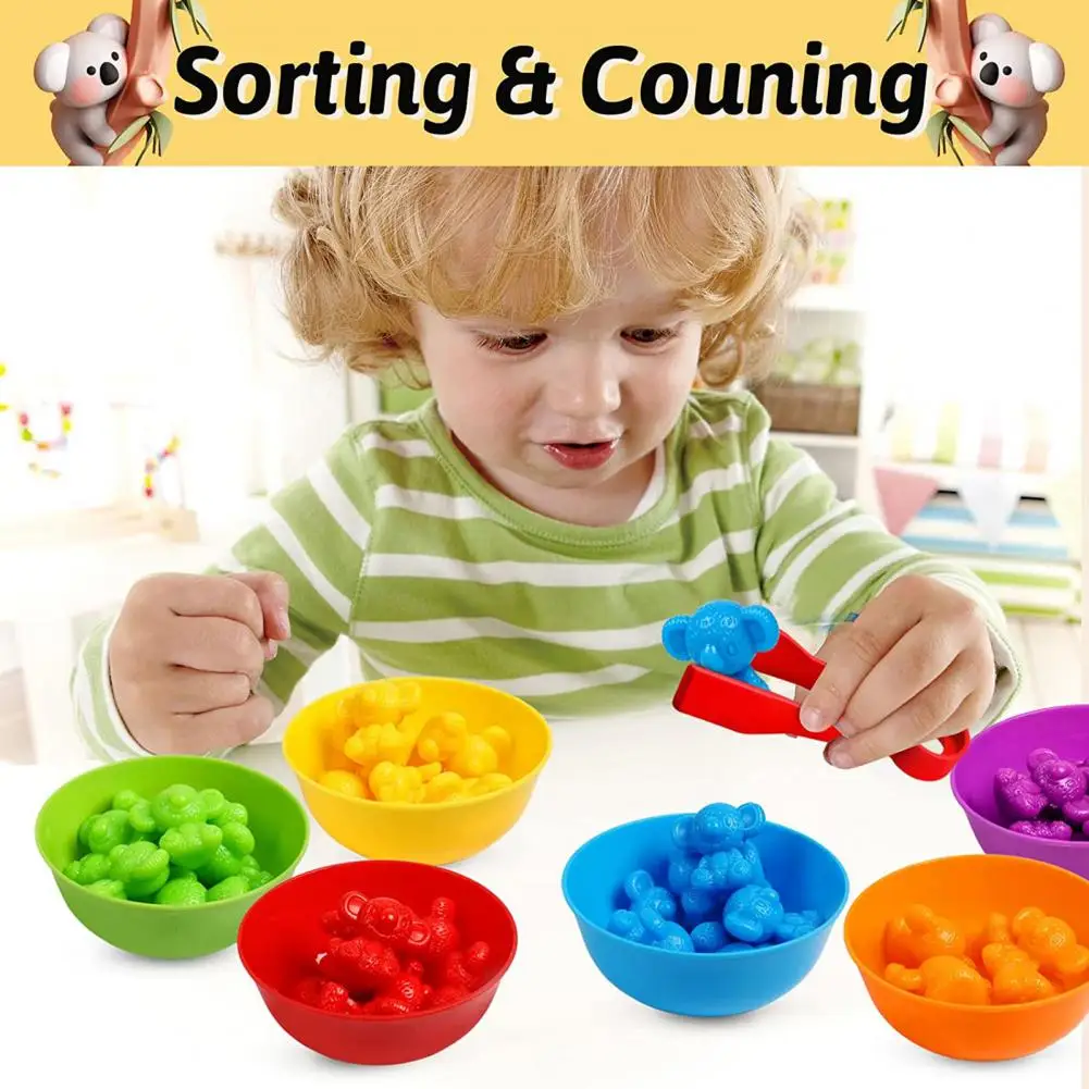 1 Bucket 36/40/56Pcs Baby Toy Dinosaur Sorting Game Multicolor Enlightenment ABS Children Color Classification Toys