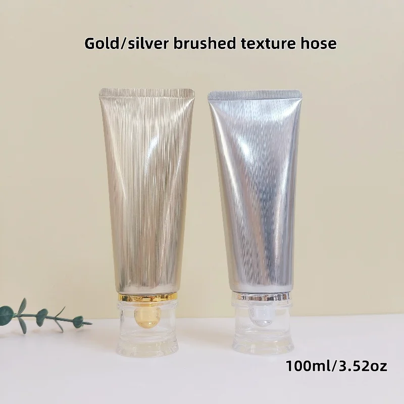 6 قطع 100 جرام أنبوب مستحضرات التجميل متوفر في المخزون، متوفر باللون الذهبي/الفضي بالكامل، متوفر لمصنع الدفعة الصغيرة بالجملة #1