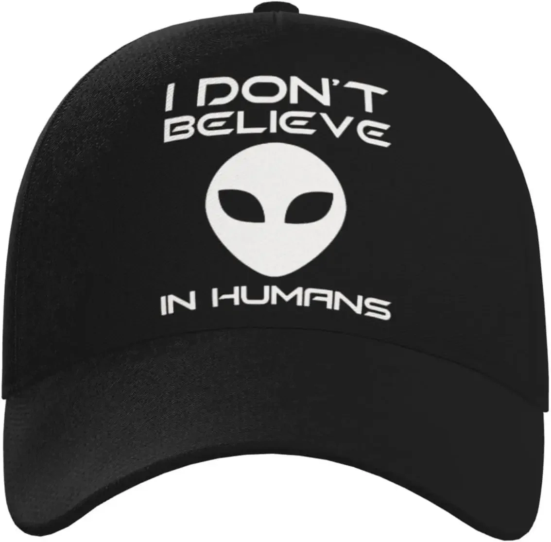 I Don't Believe in Humans Alien Fashion Curved Brim Baseball Cap –Retro Trucker Hat  Cotton Casual Outdoor Sun Hat Gift