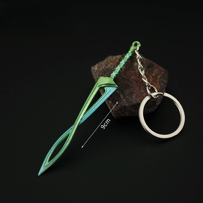 9Cm Mini Tranen Van Het Koninkrijk Wapen Sleutelhangers Spel Perifere Metalen Zwaardwapen Model Accessoires Ornament Ambachtelijk Speelgoed Voor Jongens