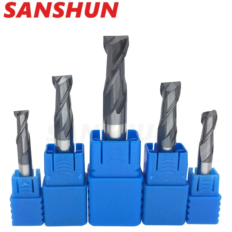 HRC50 2-blade tungsten steel milling cutter, 2-blade keyway milling cutter, hard alloy milling cutterExtended steel end mills