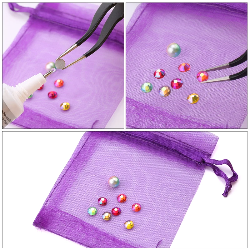 QIAO Glitzer Kristall Strass SS6-SS30 3D DIY Non HotFix FlatBack Strasssteine für Bastelarbeiten, Nagelkunst, Steindekorationen, Zubehör – Detail 4