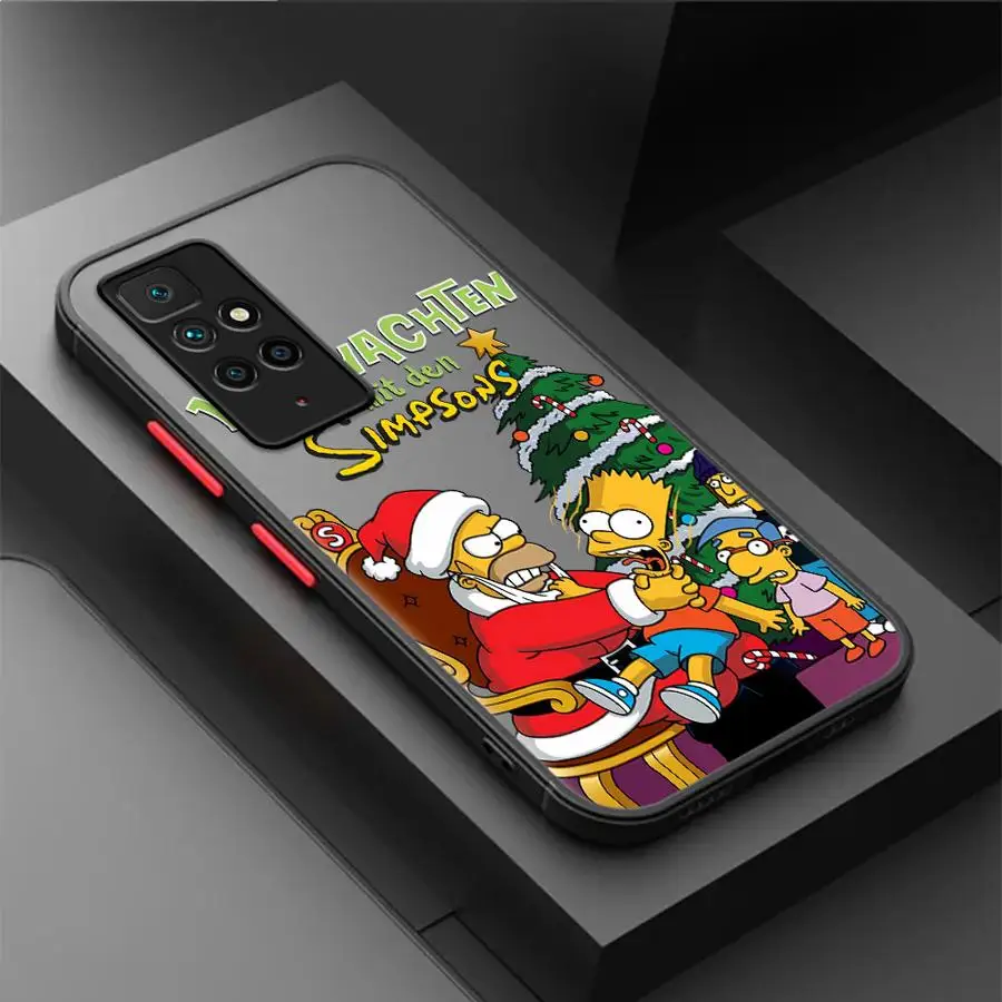 Case for Xiaomi Redmi Note 11 10 Pro 9S 9 12C 12S 10C 9A 9C 11 Lite Poco X3 NFC Shockproof Phone Cover Christmas Funny Simpsons