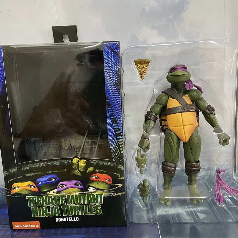Film NECA Mutant Ninja Turtles Actionfigur Raphael Donatello Michelangelo Leonardo Shredder Krang Figuren Spielzeug – Detail 33