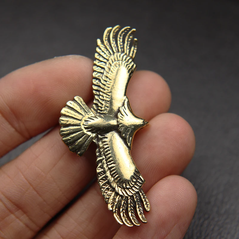 Pure Brass Flying Eagle Screw Rivet Button DIY Leather Bag Wallet Chains Garment Decorative Punk Vintage Belt Buckle Connector