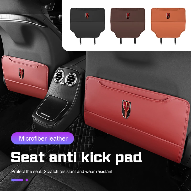 

Car Seat Anti Kick Pad leather For Hongqi H5 H6 H7 H9 E-QM5 HS3 HS5 HS6 HS7 E-HS3 L5 L7 Rear Seat Back Protect Cover Storage Bag