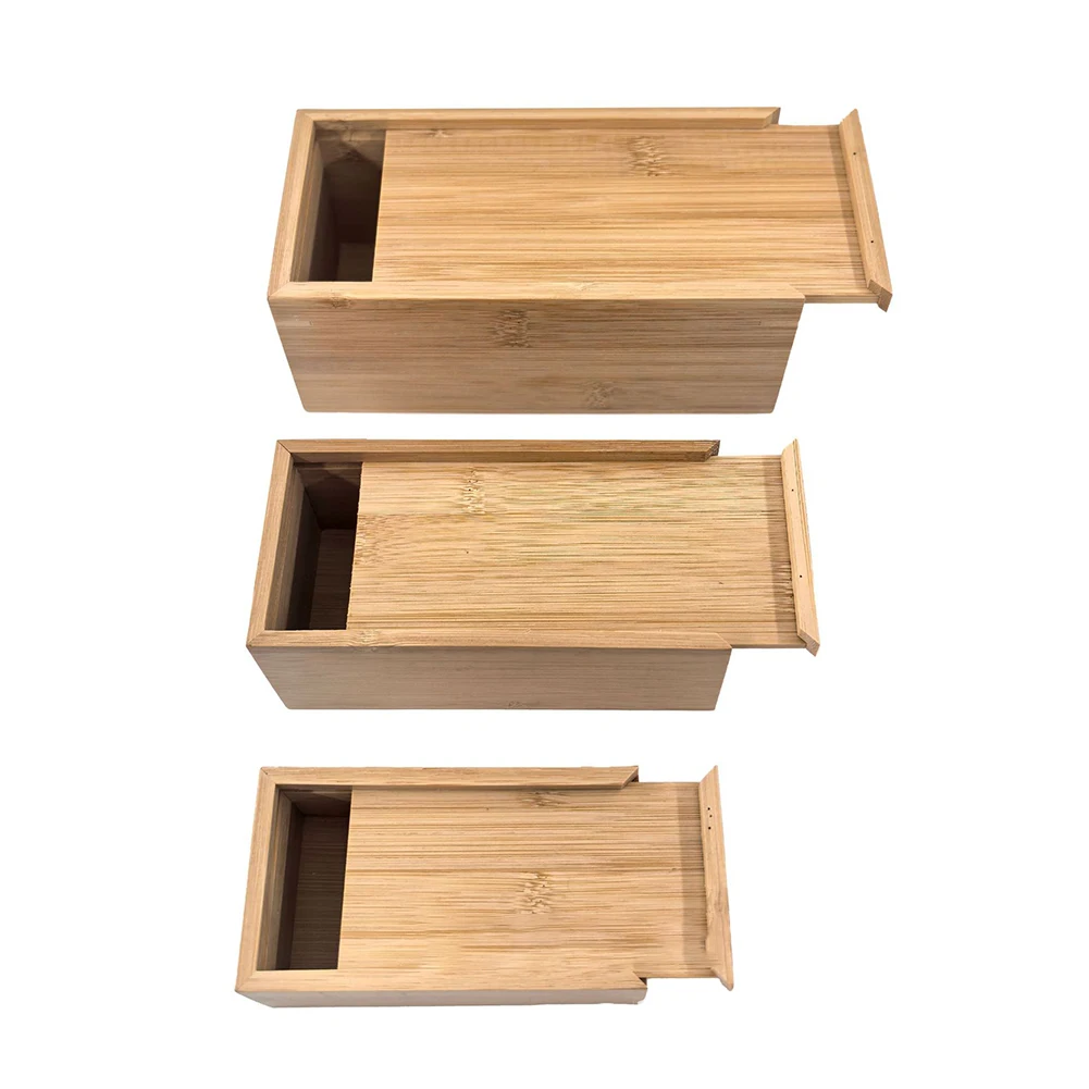 Wooden Storage Box Pull-out Box Storage Box With Cover Sliding Box Cosmetics Sundries Storage Box Wood Jewelry Organizer Case