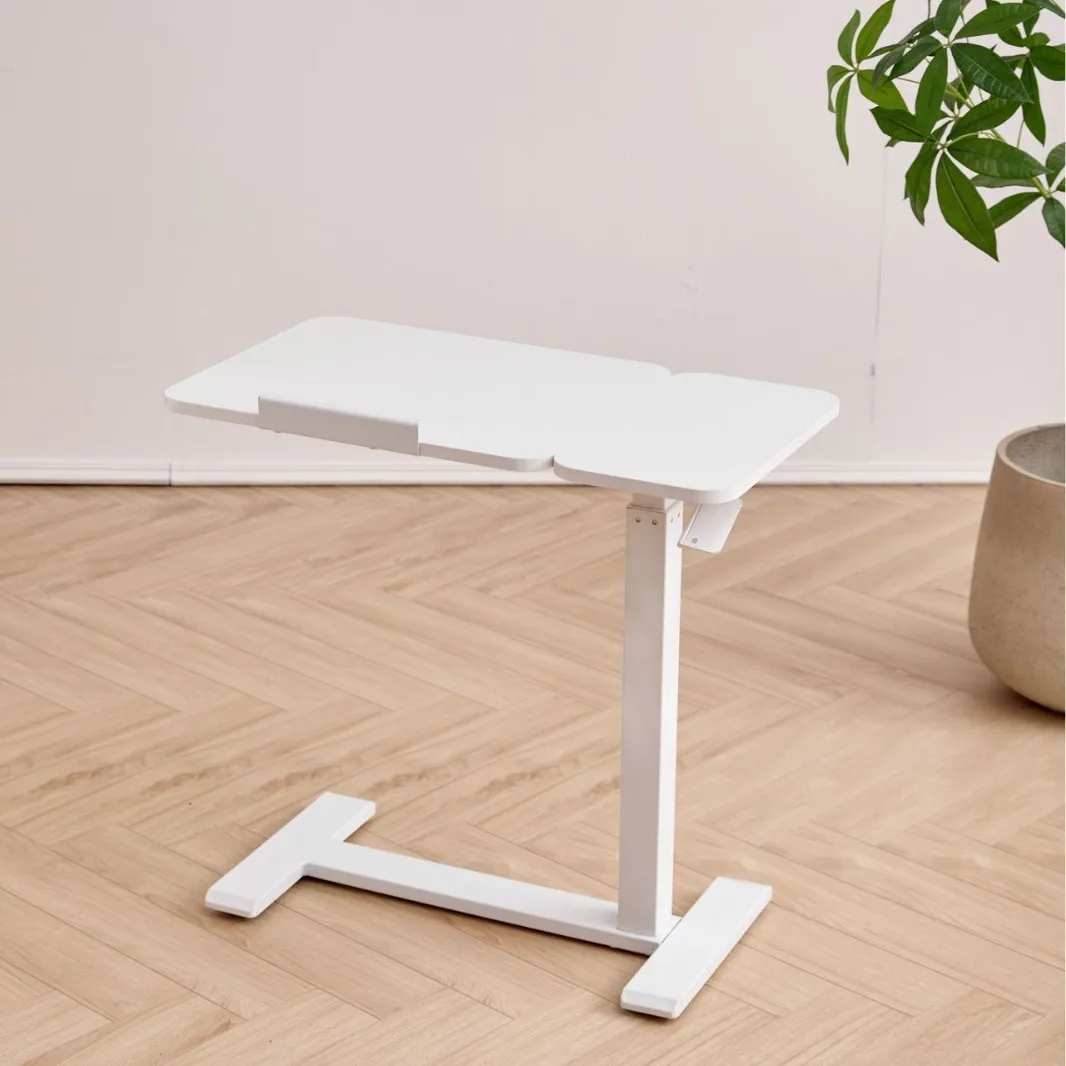 طاولة جانبية للسرير قابلة للتعديل بارتفاع إمالة مع عجلات مكتب كمبيوتر متحرك طاولة كسول للمنزل والمكتب فوق السرير مكتب زاوية جديد #3