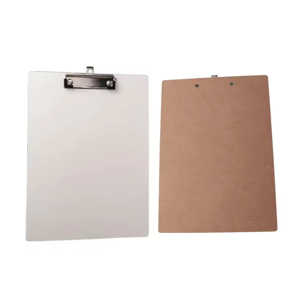 5pcs Pack Blank Sublimation MDF File Document Clipboard Folder with Metal Clip