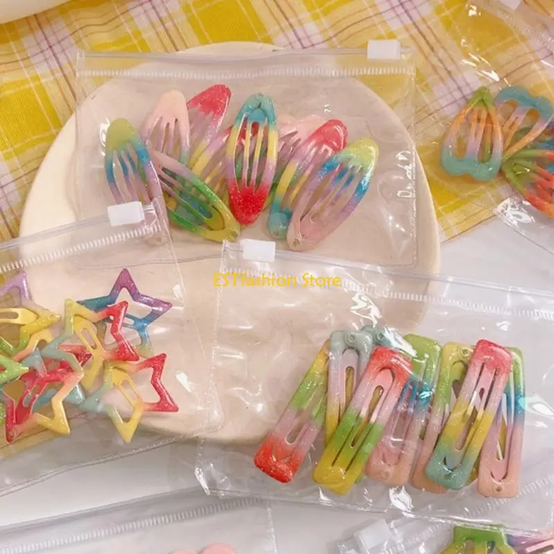 

Y5GC 10Pieces Bangs Hair Pins Women Kid Hairgrip Ombre Headdress Barrettes Accessories Sweet Ombre Hairpins