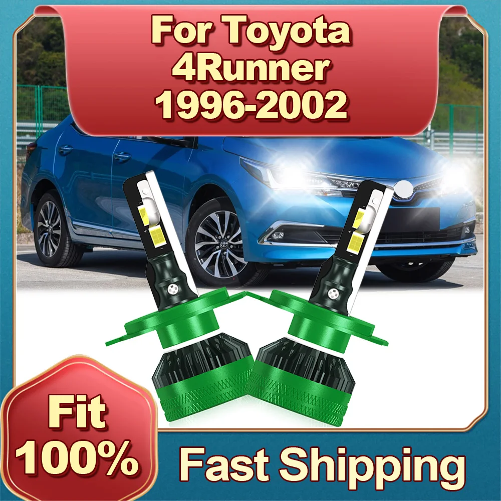 

2Pcs Car Headlight H4 LED Bulb 30000LM Turbo Lamp with Cooling Fan For Toyota 4Runner 1996 1997 1998 1999 2000 2001 2002