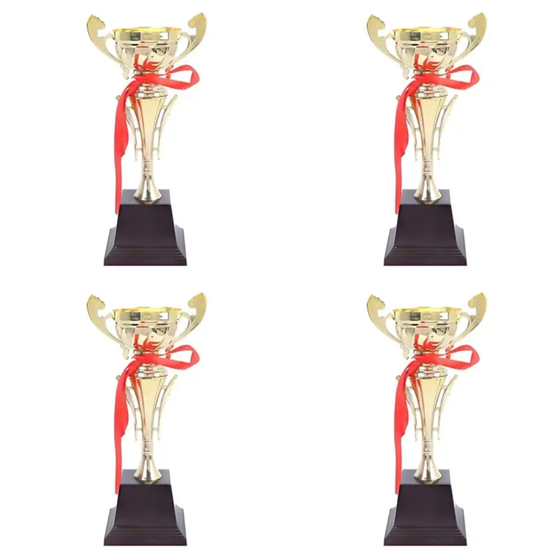 

4Pcs 12.6Inch Gold Trophy Cup For Sports Meeting Competitions Soccer Winner Team Awards And Competition Parties Favors