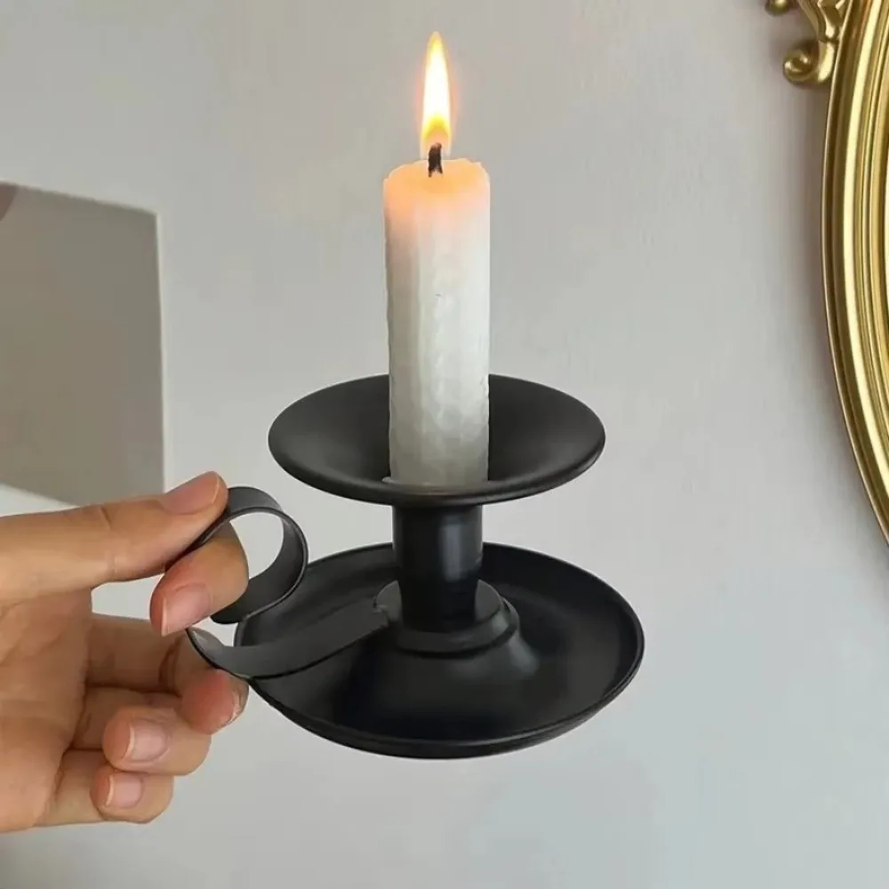 European-Style Tea Cup Candlestick Simple Candle Base Candlestick Holder Candlelight Dinner Props Single-Head