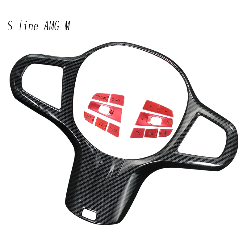 For BMW 3 4 Series G20 G21 G22 G23 G26 G28 2020-2023 Carbon fiber Car Steering Wheel Button switch Frame cover Sports style Trim