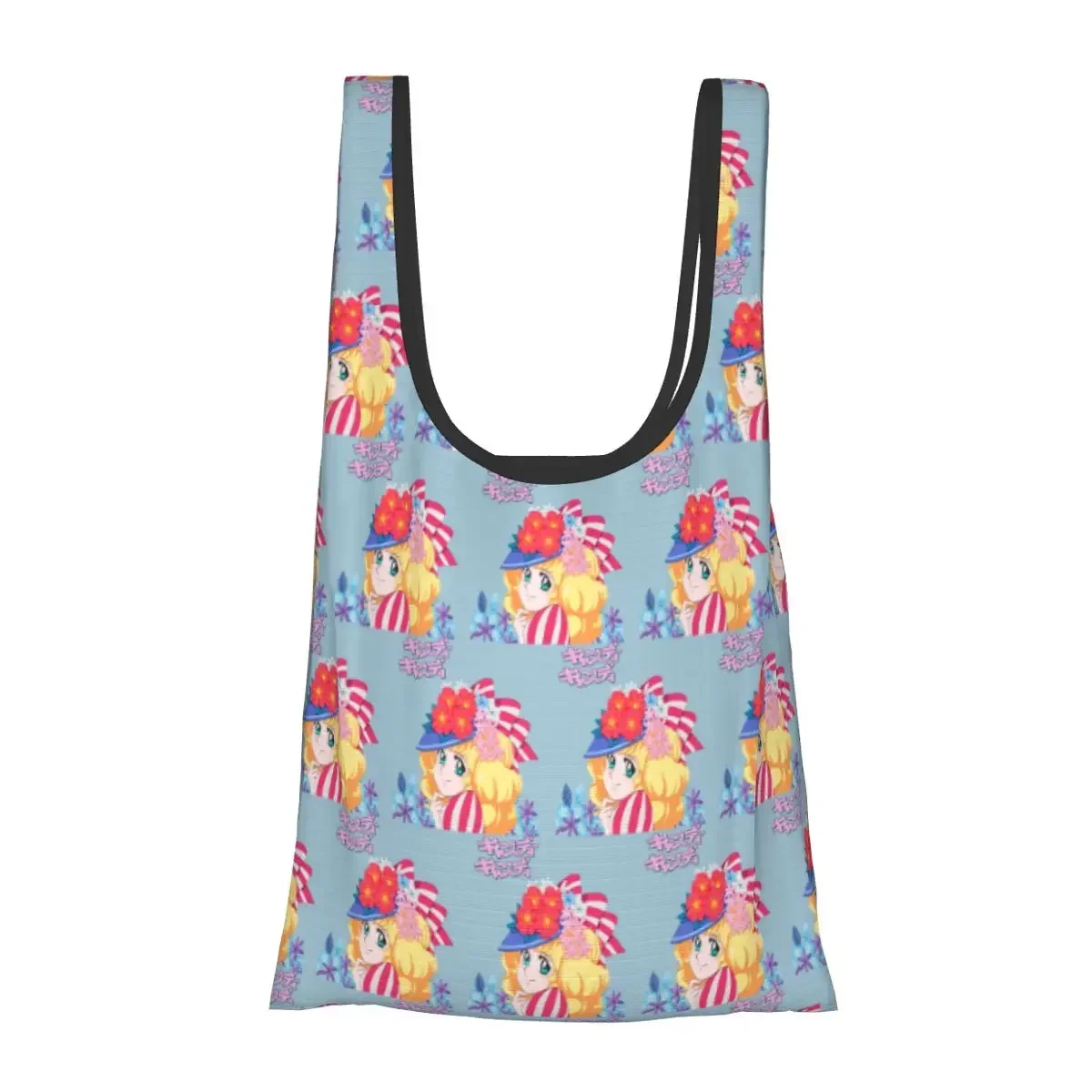Candy Candy Anime Manga Portable Tote Shopping Bags Reusable Shopper Bag Grocery Handbag Shoulder Bag