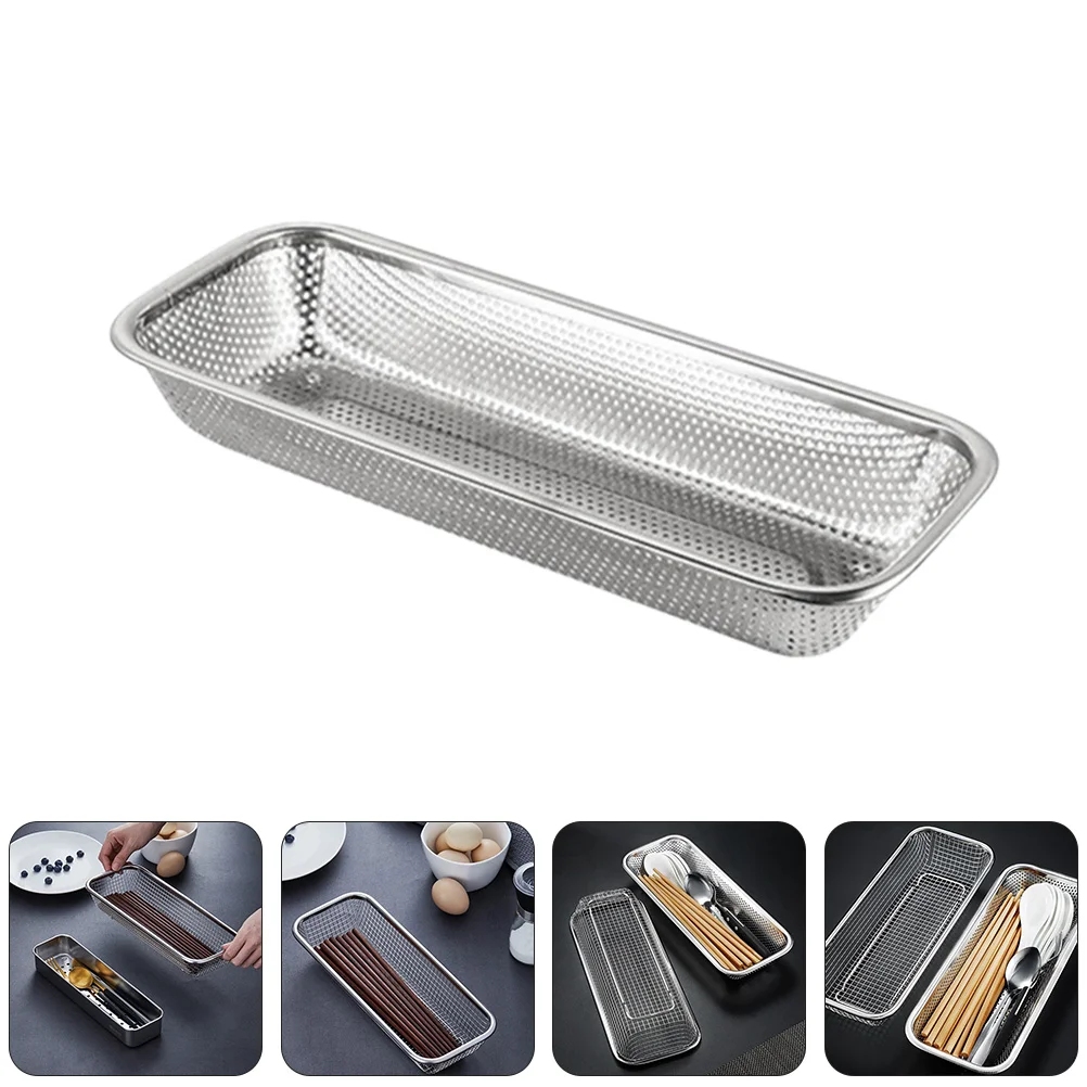 

Cabinet Chopstick Rest Sturdy Spoon Holder Household Tableware Storage Rack Scoops Cage Silverware for