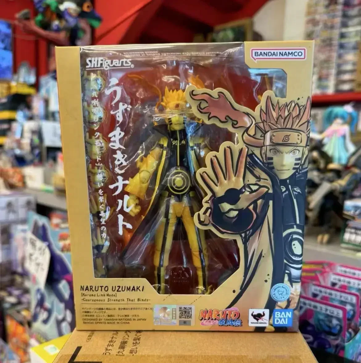 In Stock Original Bandai SHF SH Figuarts Naruto Uzumaki Kurama Link Mode Courageous Strength That Binds Action Figures Model Toy