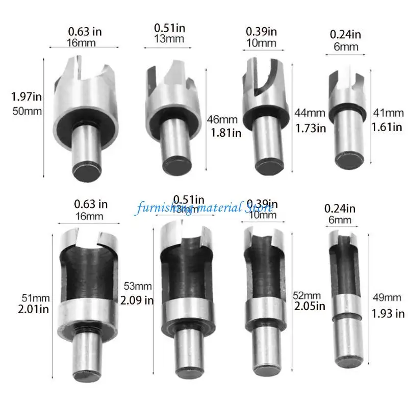 Y5GD 4 pièces Bites forage menuise