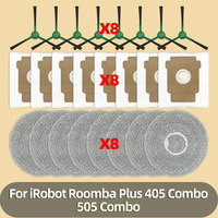 Fit For iRobot Roomba Plus 405 Combo 505 Combo Vacuum Parts Mop Cloths Pads Side Brushes Dust Bags Accessories Replacement