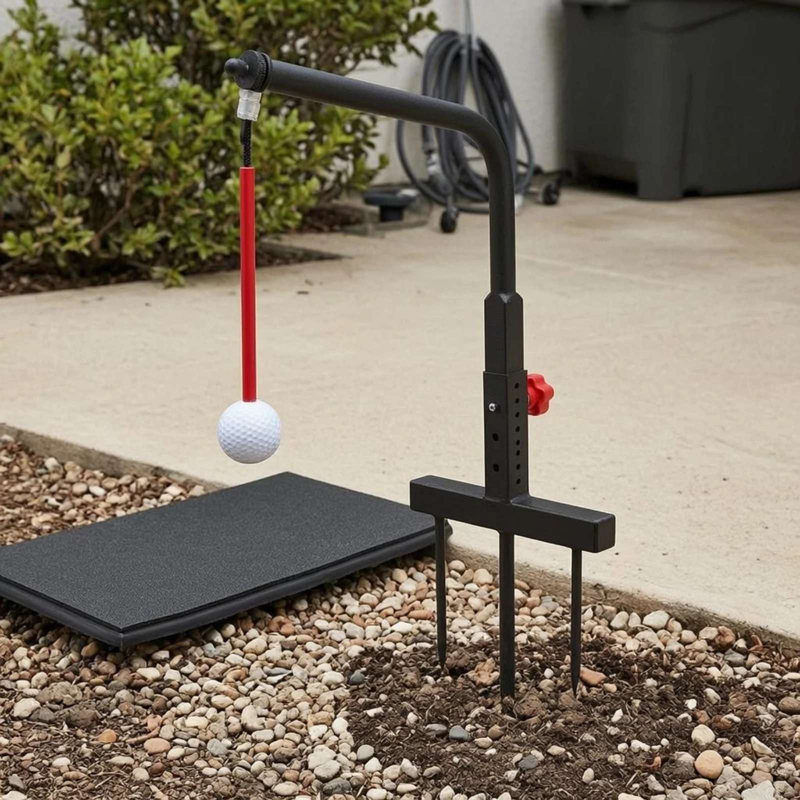 

Golf Swing Coach Metal Freestanding Golf Coach Sports Equipment Compact Portable
