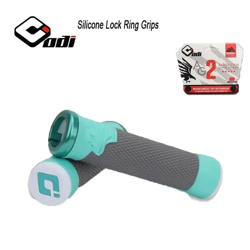 ODI MTB Bike Silicone handle AG2 Lockable Bike Grip Suitable for 22.2mmhandlebars  Anti-Slip two-tone Handlebar Grip Bike Part