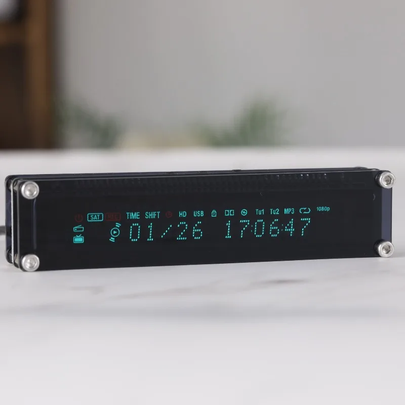 New DIY Techno  VFD Clock Vacuum Fluorescent Display