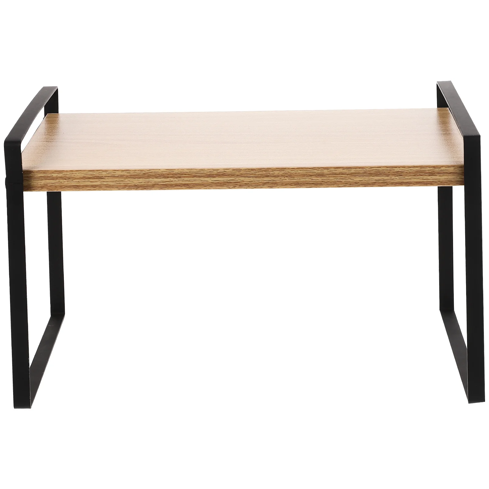 Iron Desk Organizer Storage Rack with Premium Wood and Metal Design for Office Home Study Room Desktop Bookshelf Stationery