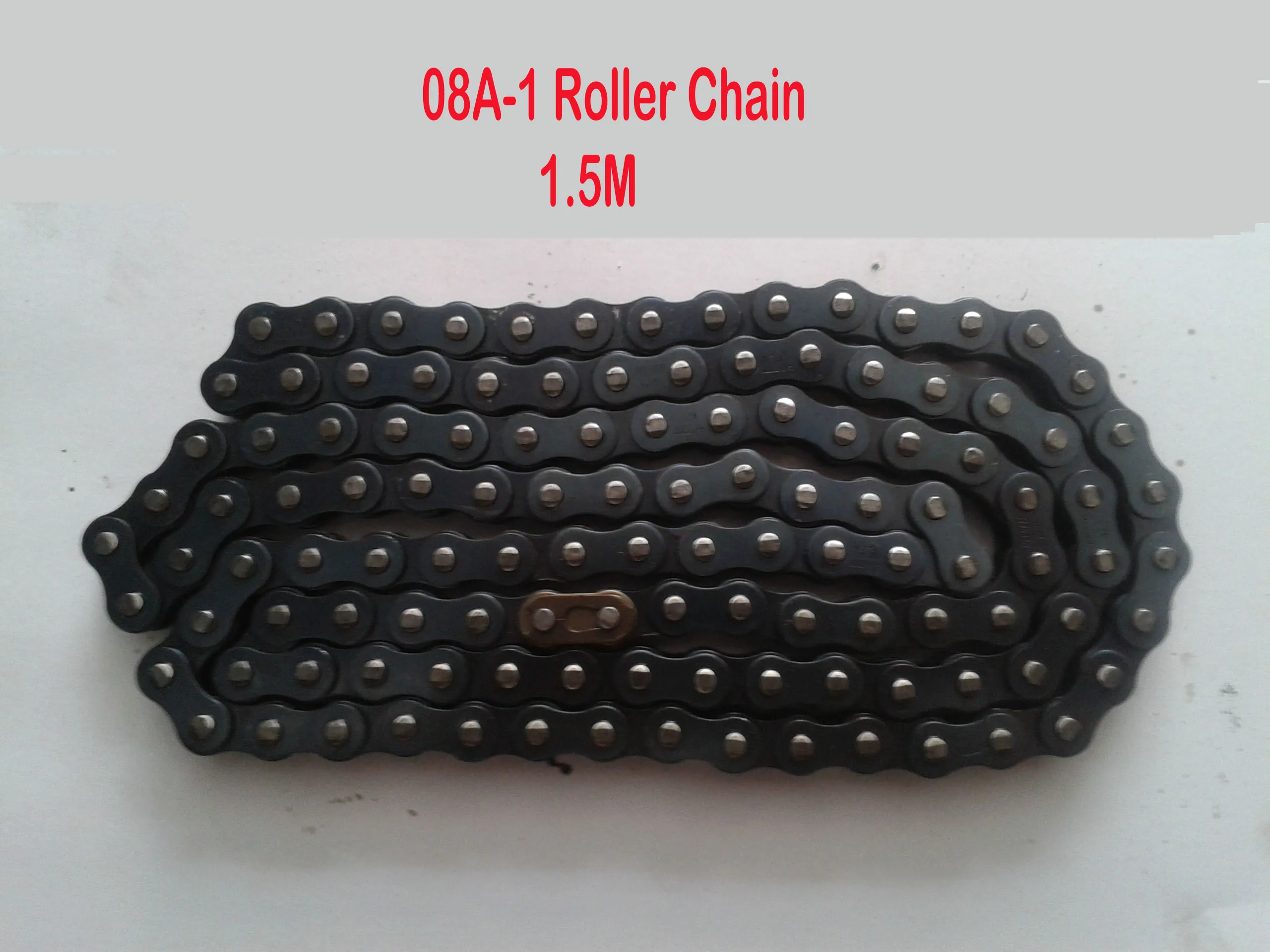 

08A-1 Roller Chain Single Row Chain Links Connector Industrial Transmission Chain Pitch 12.7mm for 08A Sprocket 1.5 Meters