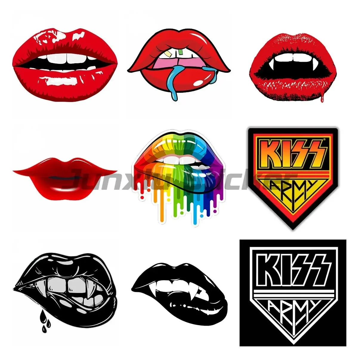 

Kiss Lip Red Lips Marks Fuel Tank Cap Trunk Door Decals Car Styling Decoration Vinyl Stickers Accessories Motorcycles Decals
