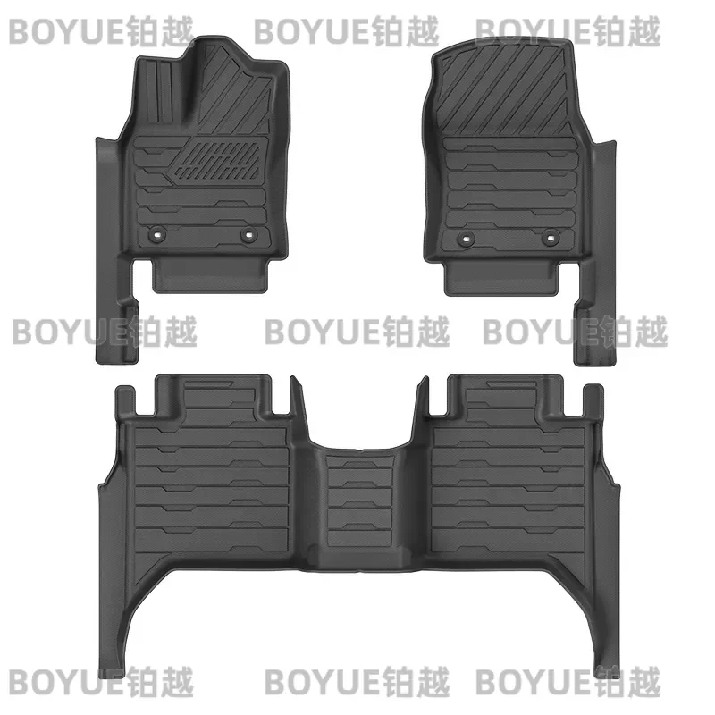 TPE Floor Mats for Tundra CrewMax Cab 2022-2026 All Weather Waterproof Liners Custom Fit Heavy Duty Protection
