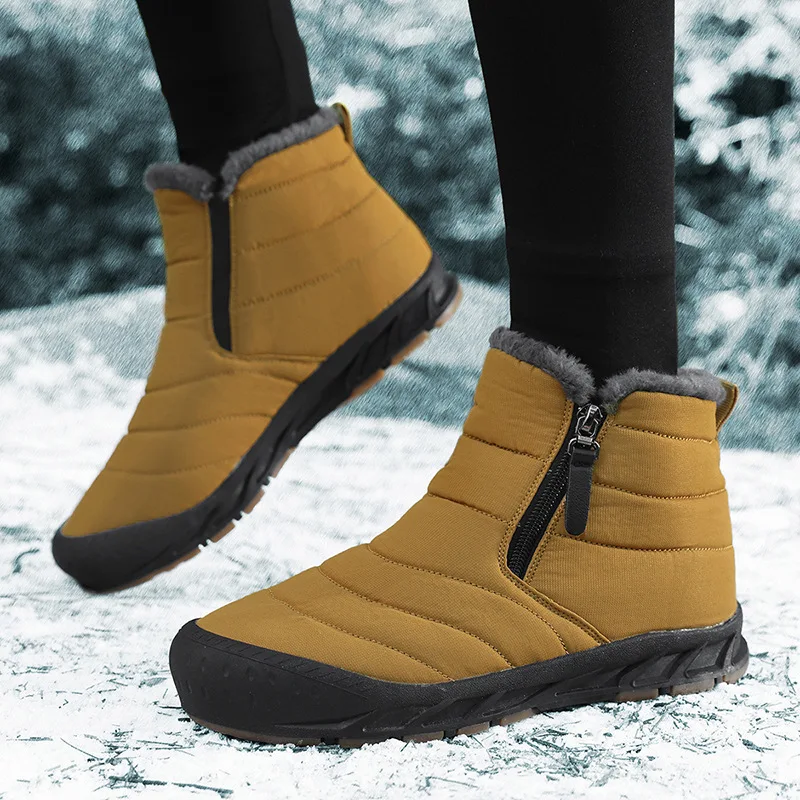 

Snow Boots Men Hiking Shoes Man Lightweight Warm Fur Ankle Boots Sneakers Winter Men's Platform Men's Work Shoes Footwear